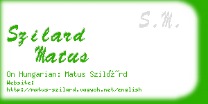 szilard matus business card